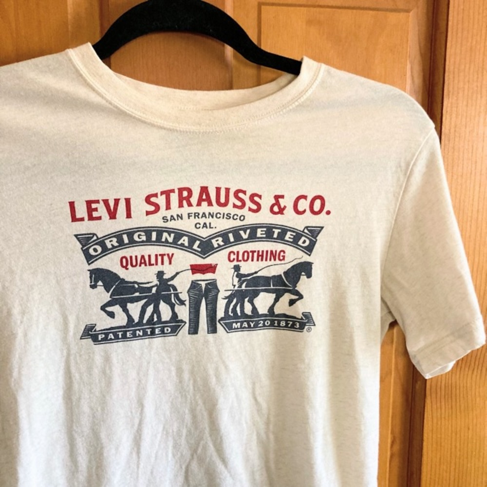 Levi's Boys Size 14 Off-White Graphic Logo T-Shirt